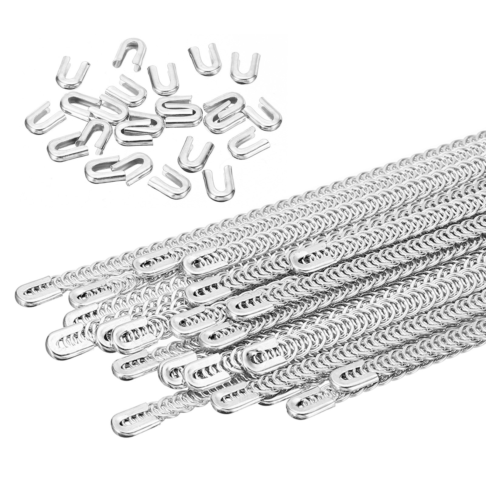 24 Pcs Metal Steel Spiral Corset Boning 13.7 Inch Metal Boning 4mm WIDE