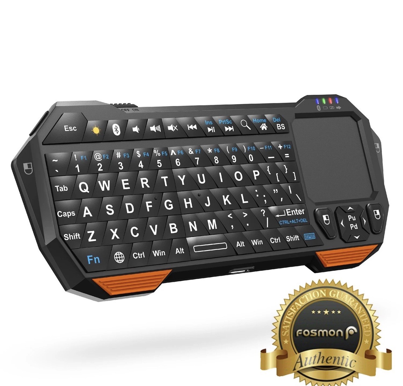 Fosmon 30FT Mini Wireless Bluetooth Keyboard Touchpad for iOS Android Windows