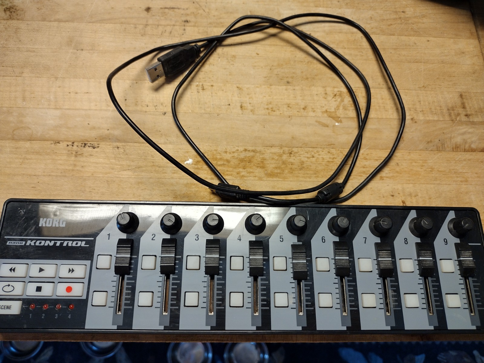 Korg Nano Kontrol USB Mixer MIDI Controller - nanoKONTROL-BK - Tested (See Desc)