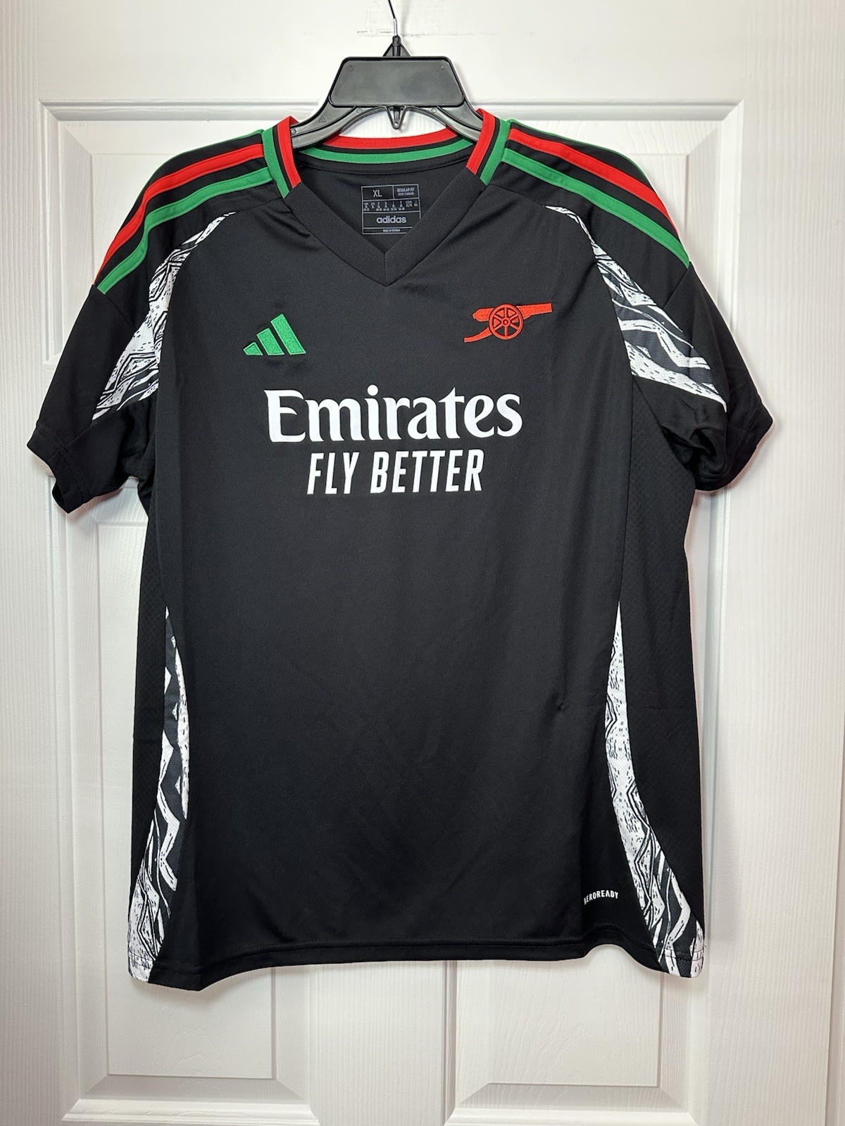 Adidas Arsenal Away Soccer Jersey Gunners 24/25 Black IS8120 Womens Size XL NEW