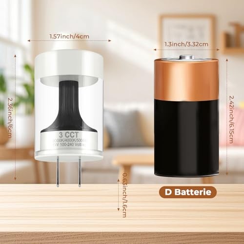 2 Pack LED Night Light Plug into Wall 3000K/4000k/5000K Adjustable Color 3CCT