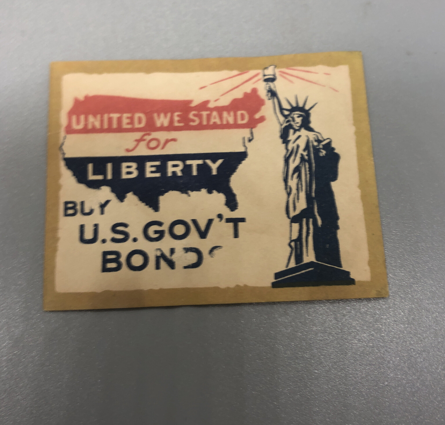 World War II buy U. S. Government bonds stamp, historic cool!