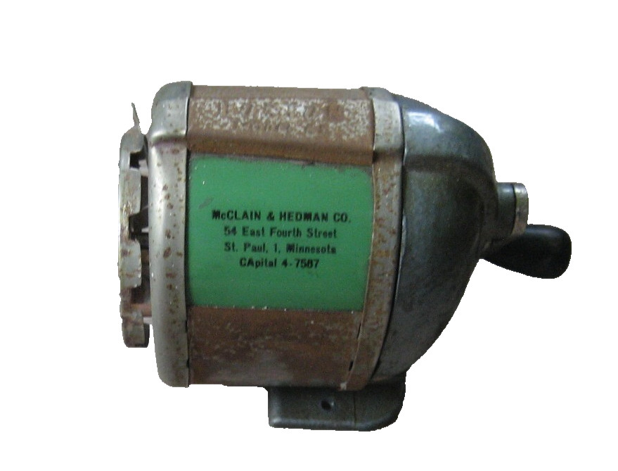Vintage McClain & Medman Co Metal Desk/Wall Mount Pencil Sharpener
