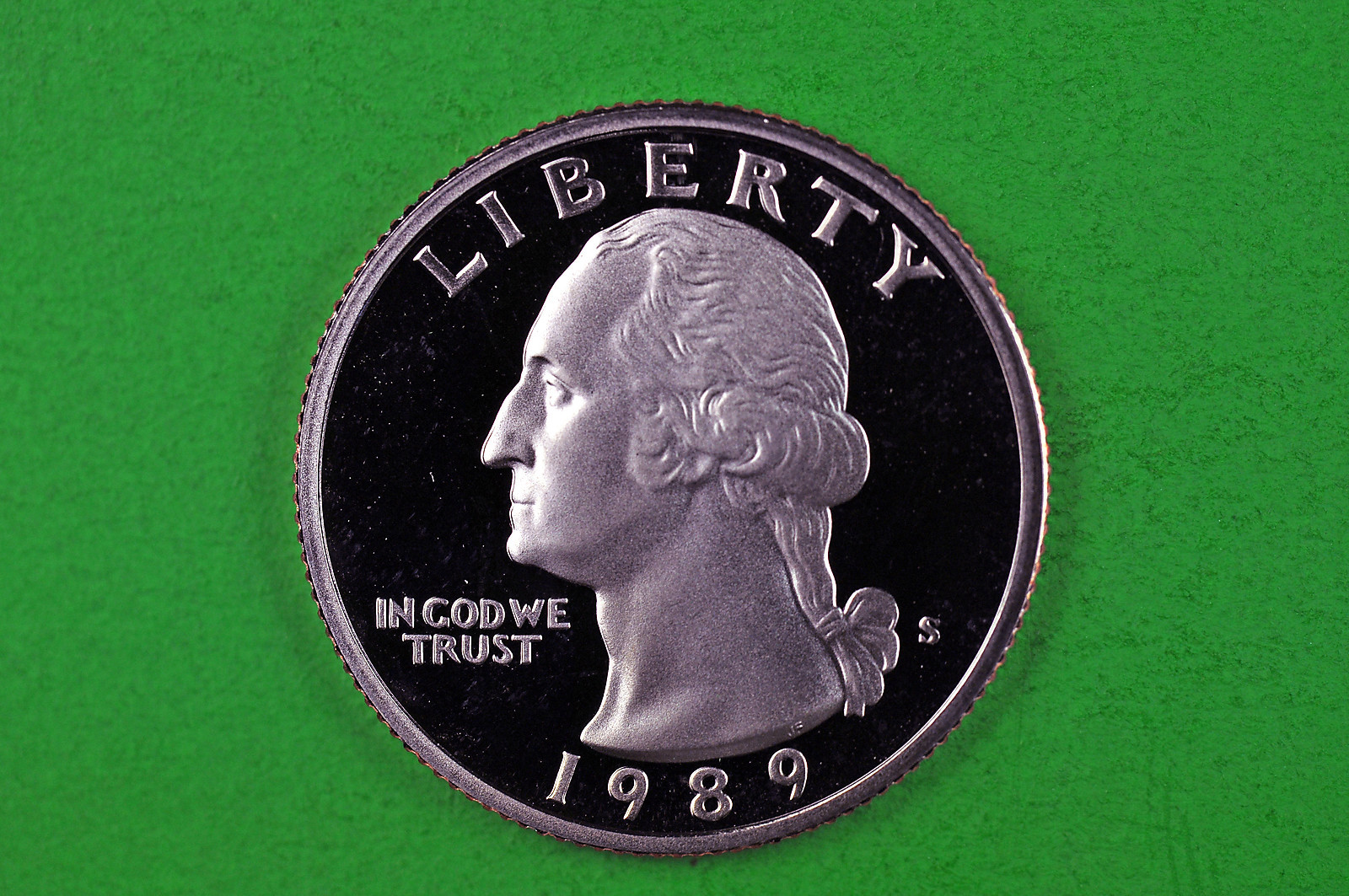 1989-S  Deep Cameo Washington US GEM Proof Quarter Coin