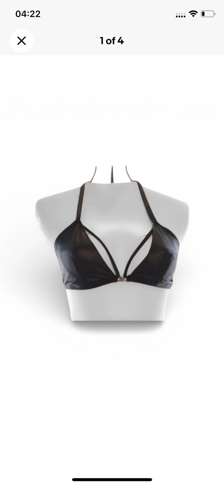 Customized BLACK Napa Leather Bra Made to Order