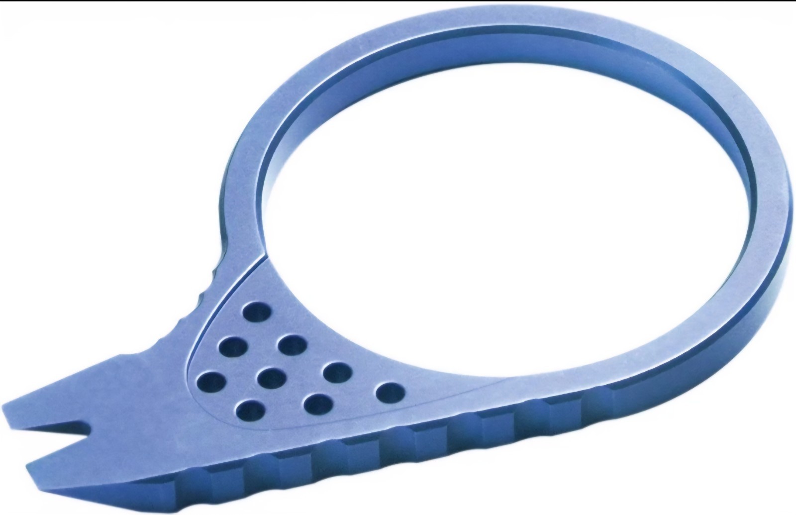 Kubey Blue Titanium Keyring Pry Bar Multi-Tool 410B