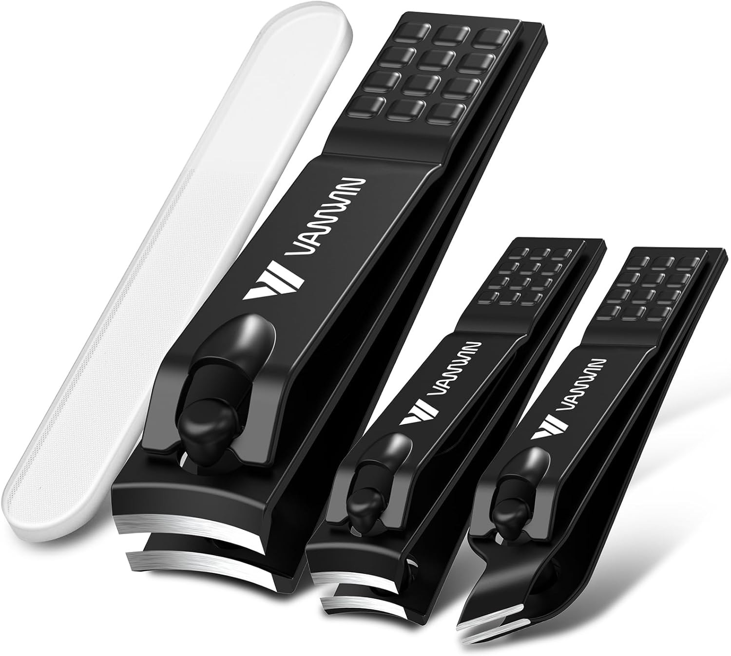 German Nail Clippers for Men Nail Clipper Set(4-Pack)Ultra Sharp Matte Stainless