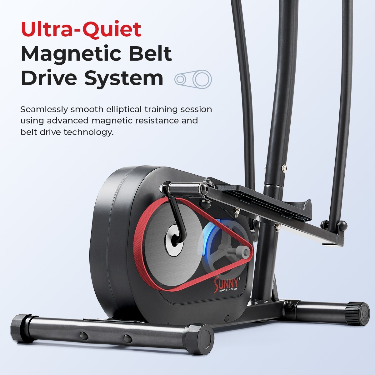 Smart Compact Magnetic Upright Elliptical Machine with Pulse Sensor Fully Body