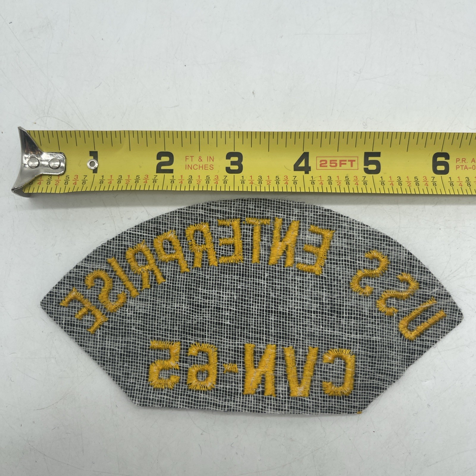 Vintage U.S. Navy USS Enterprise CVN-65Naval Ship Patch Cap Shoulder Patch 6”x3”