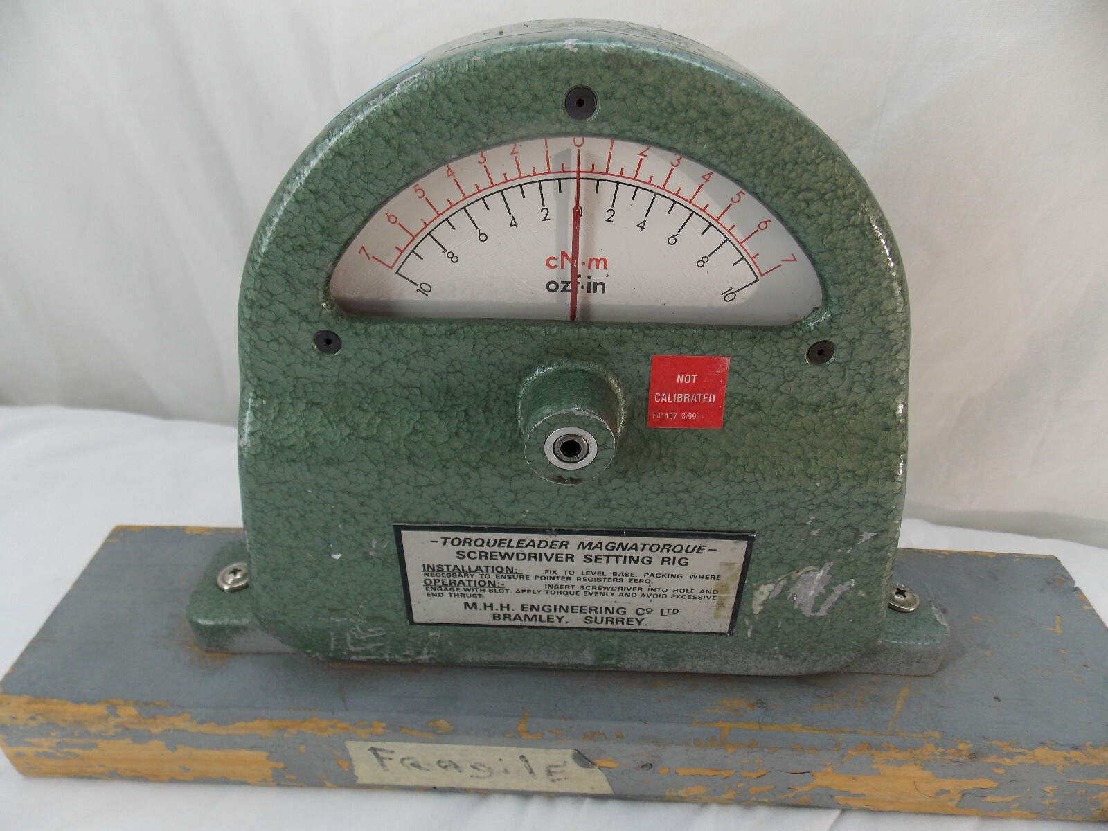 MHH Engineering Magnatorque Torqleader Screwdriver Setting Rig