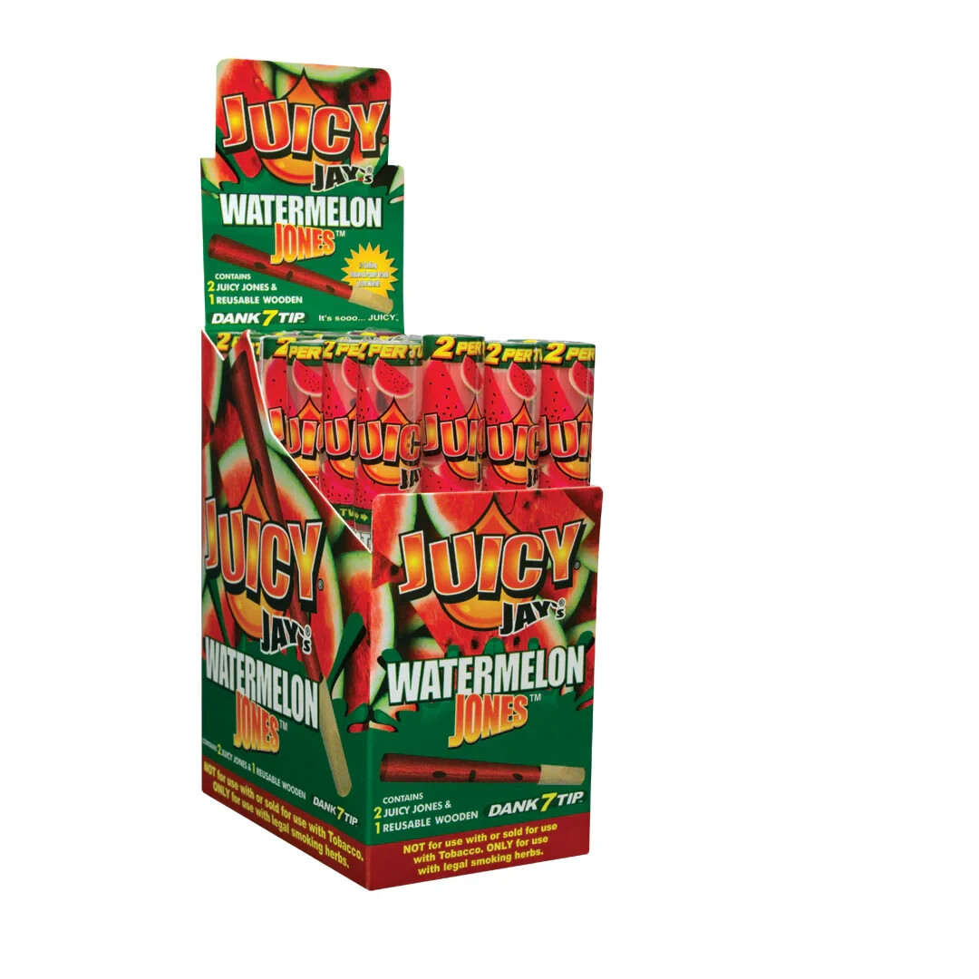 Juicy Jay's Watermelon Jones Flavored Pre Rolled Cones-24 pks per display
