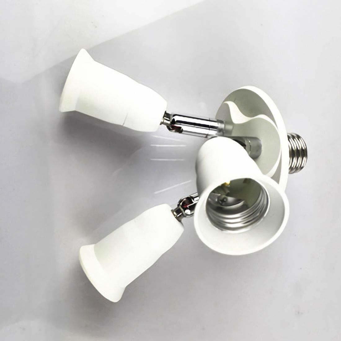 E27 3 in 1 LED Light Lamp Bulb Adapter Converter Split Splitter Base Socket