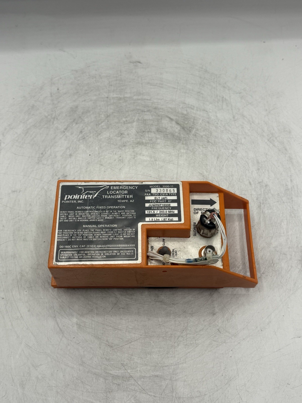 Pointer Inc. ELT Model 3000-11 READ