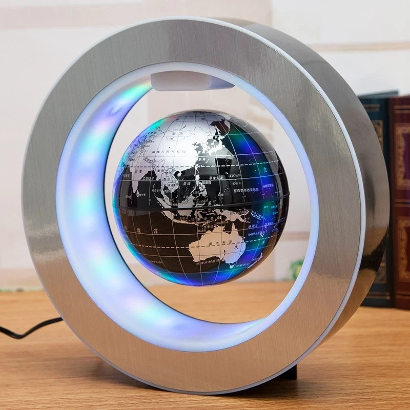LED MAGNETIC FLOATING SPINNING GLOBE  (MAKE  AN  OFFER)