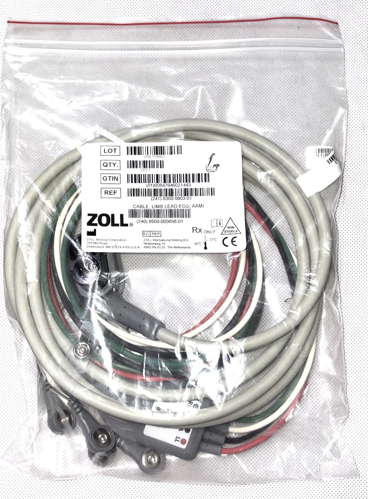 Zoll Cable Limb Lead ECG AAMI 8300-0803-01 *TESTED - GUARANTEED* Free Shipping