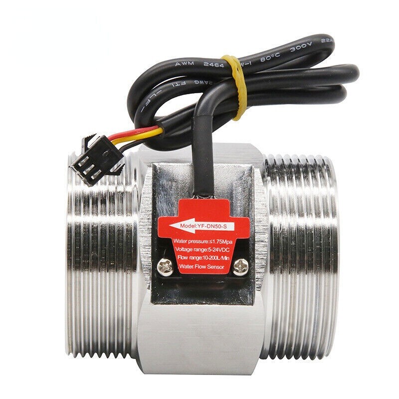 DN50 Stainless Steel Flow Switch Large Pipe Hall Liquid Flow Sensor Meter Device