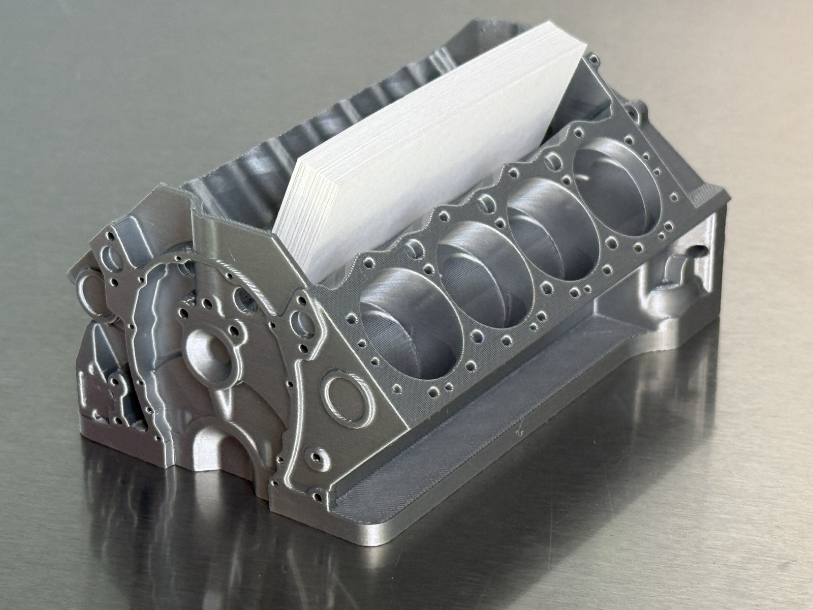 ENGINE BUSINESS CARD HOLDER AUTO REPAIR SHOP PAINT BODY MACHINE CHEVY FORD DODGE