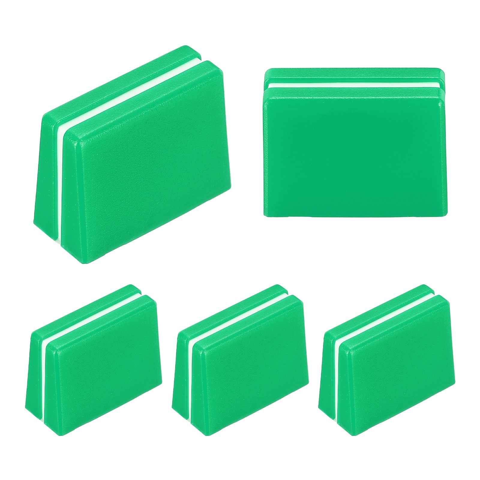 Universal Fader Knobs, Green White Mixer Caps for DJ Console, 5pcs