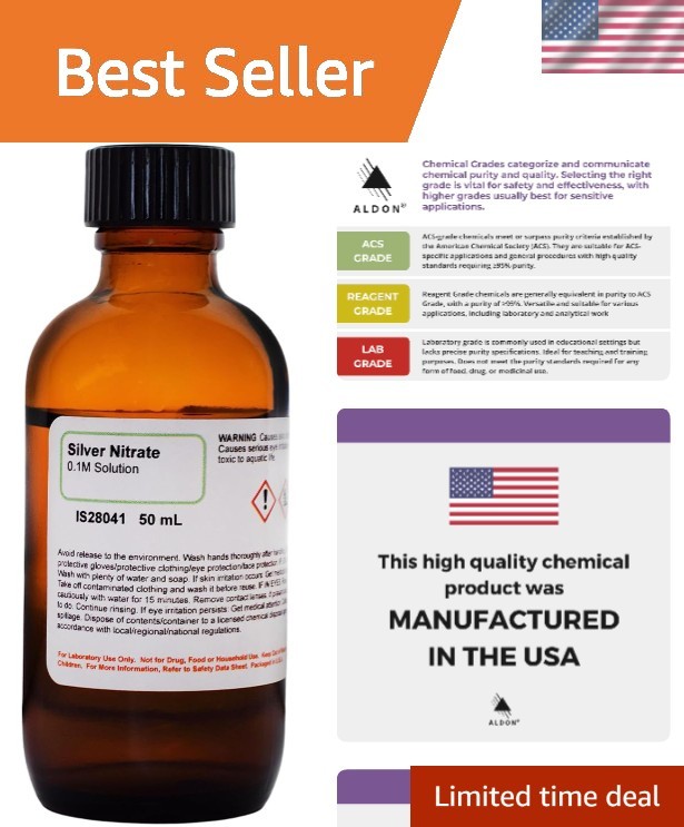 Silver Nitrate Solution, 0.1M, 50mL - The Curated Chemical Collection
