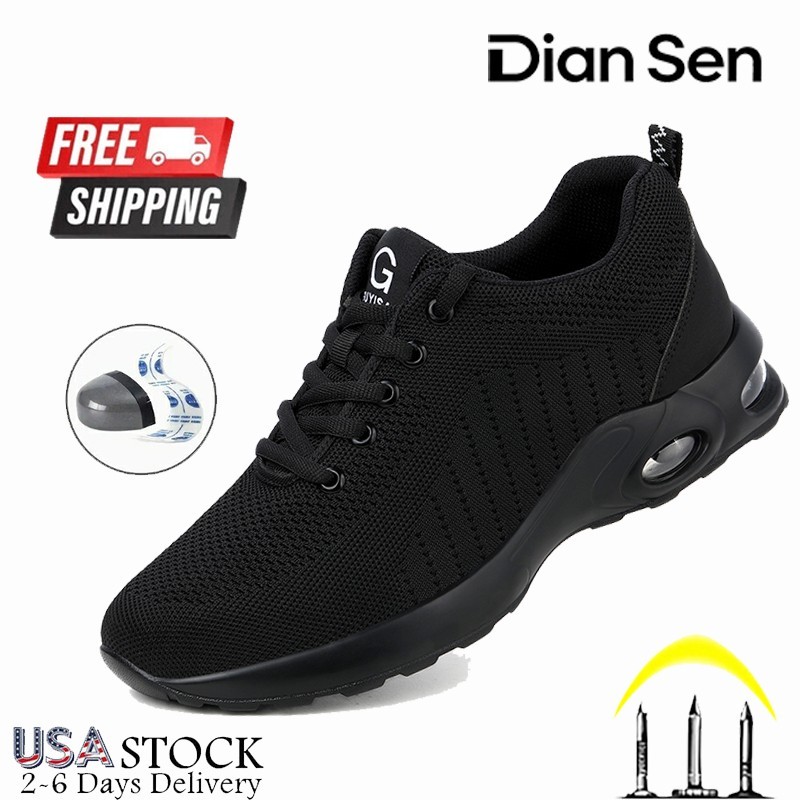 Steel Toes Work Shoes for Men Anti-smash Casual Shoes Light Weight Safety Shoes