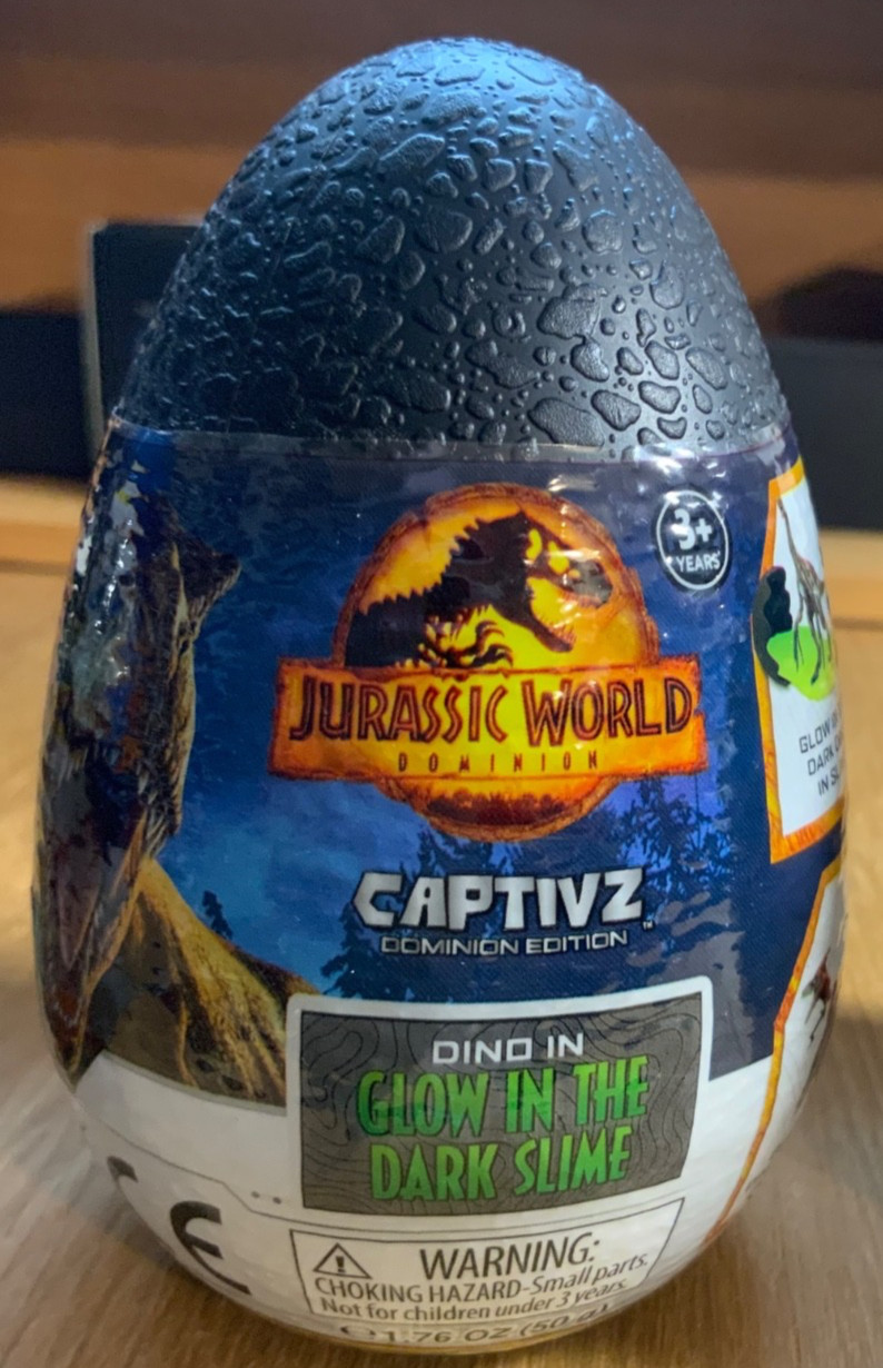Jurassic World Captivz Lot of 3 Eggs, Each has Dinosaur + Slime, New Sealed