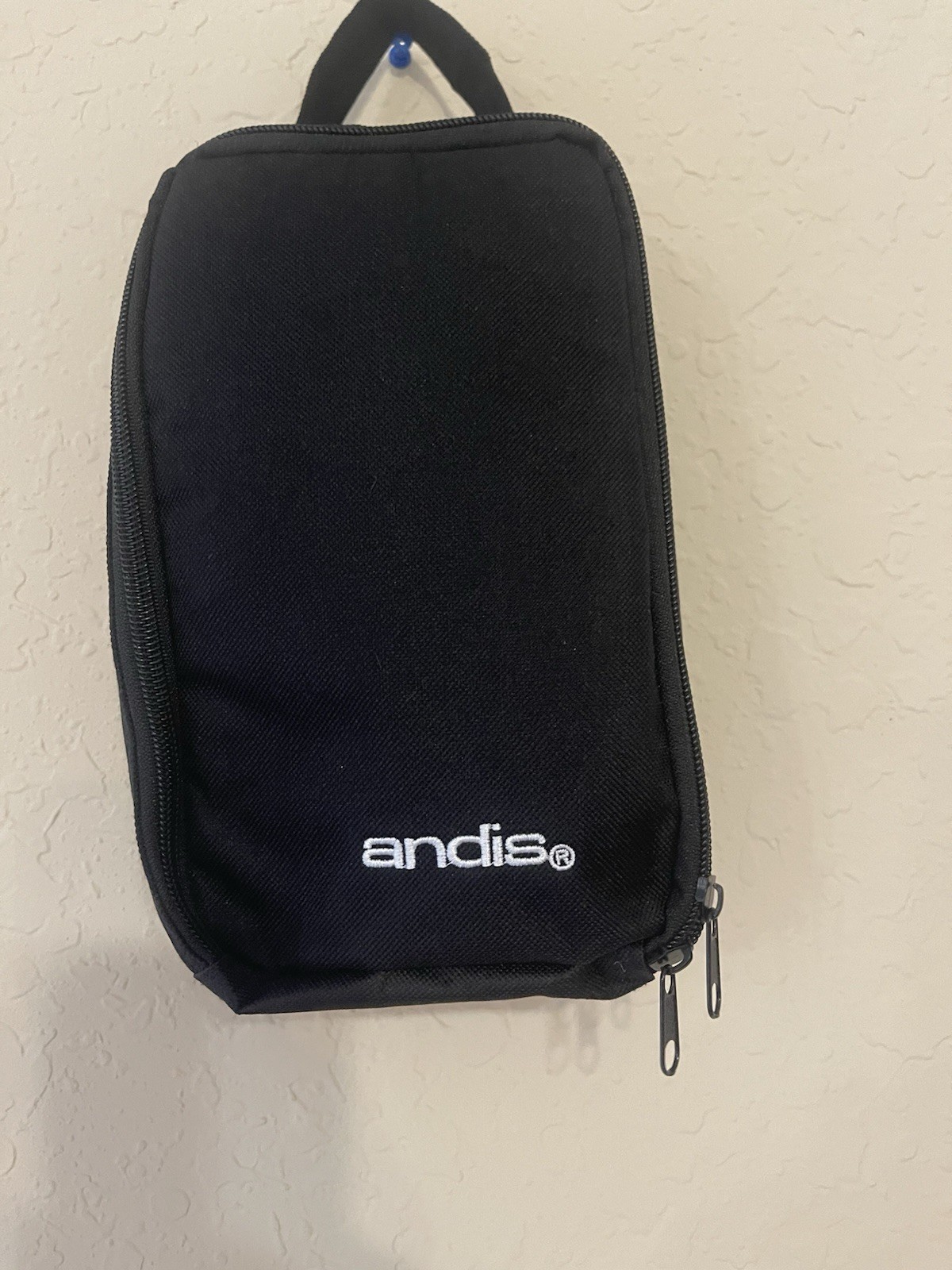 Andis Black Soft Zippered Storage Case Pouch with Handle