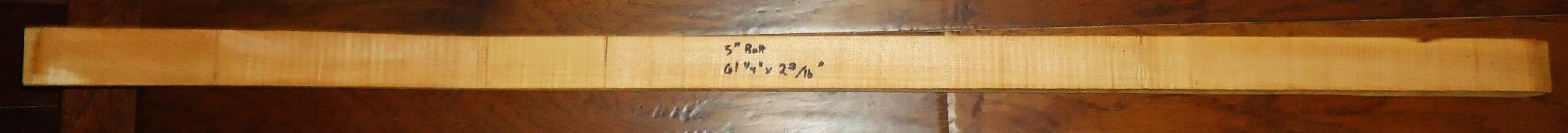 Rifle Stock Blank, Muzzleloader, 61 1/4" x 2 3/16", Curly Maple