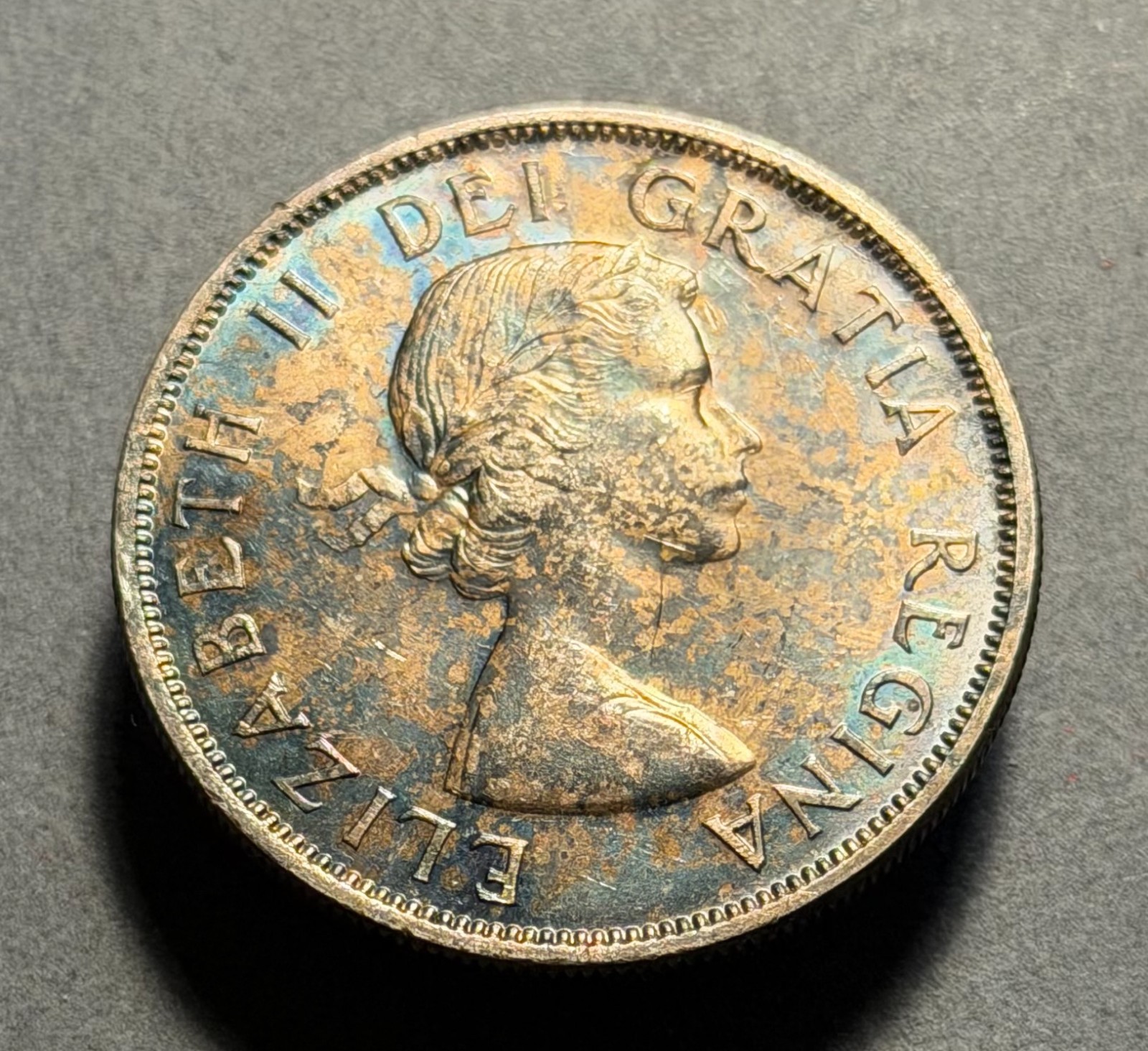 Canada, Silver $1 Dollar, 1963, KM #54, 0.8 fine, 0.6 toz, UNC with nice toning