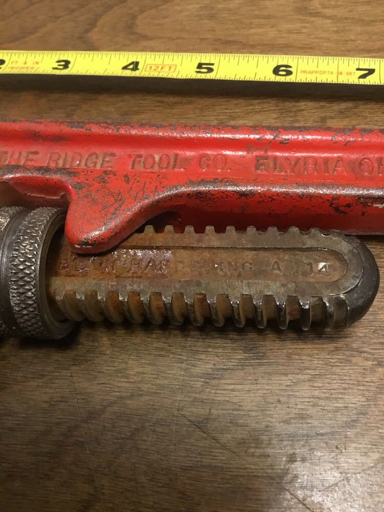 Ridgid Pipe Monkey Wrench Ridge Tool Heavy Duty 14