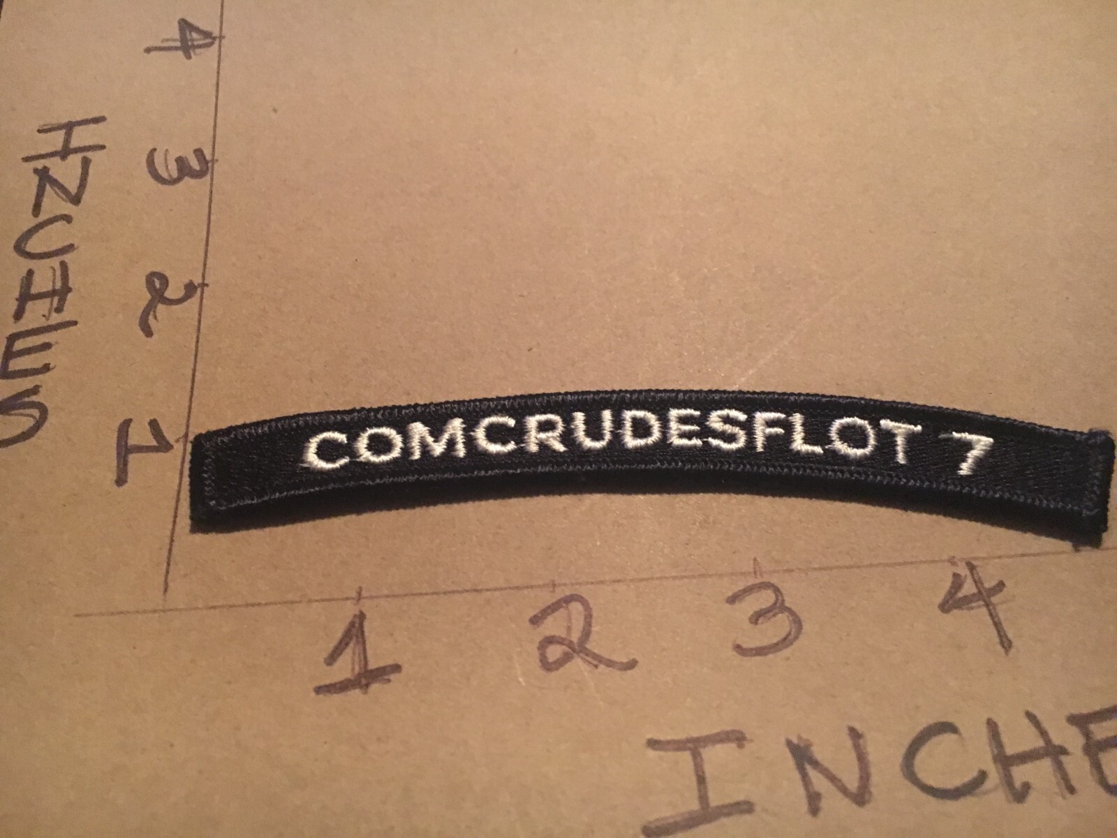 US NAVY SHOULDER STRIP TAB rocker Patch COMCRUDESFLOT 7