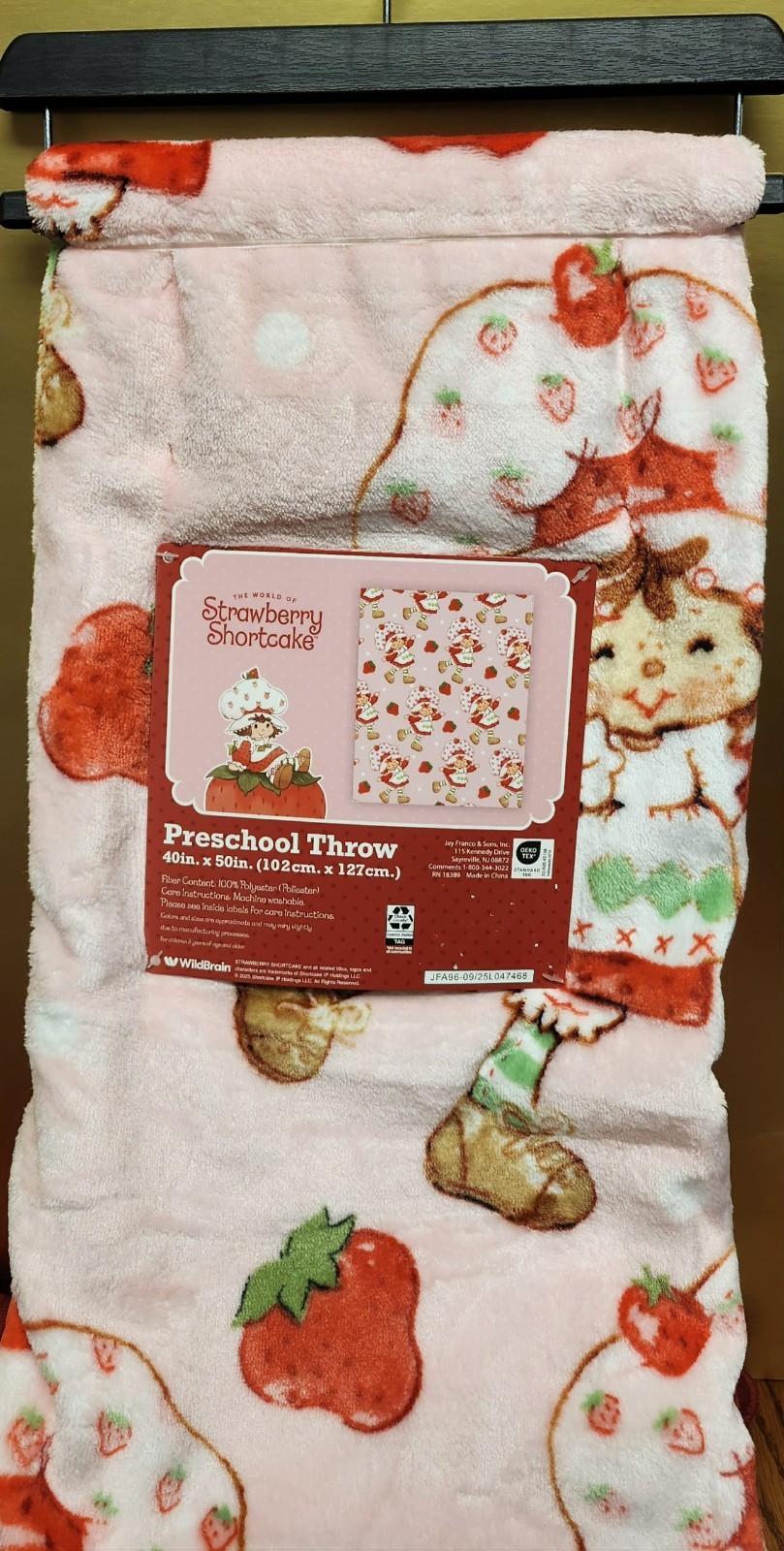 NEW Strawberry Shortcake Gift Bundle: Plush Throw Storage Box Wall Decor Gummies