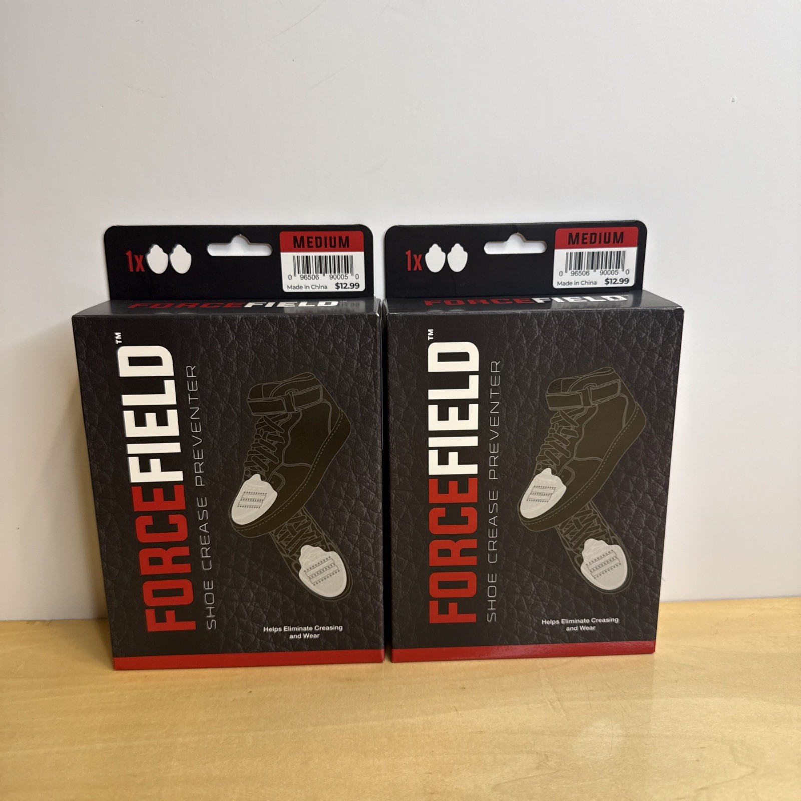 2 Pack Forcefield Crease Preventer Shoe and Boot Toe Guards Medium