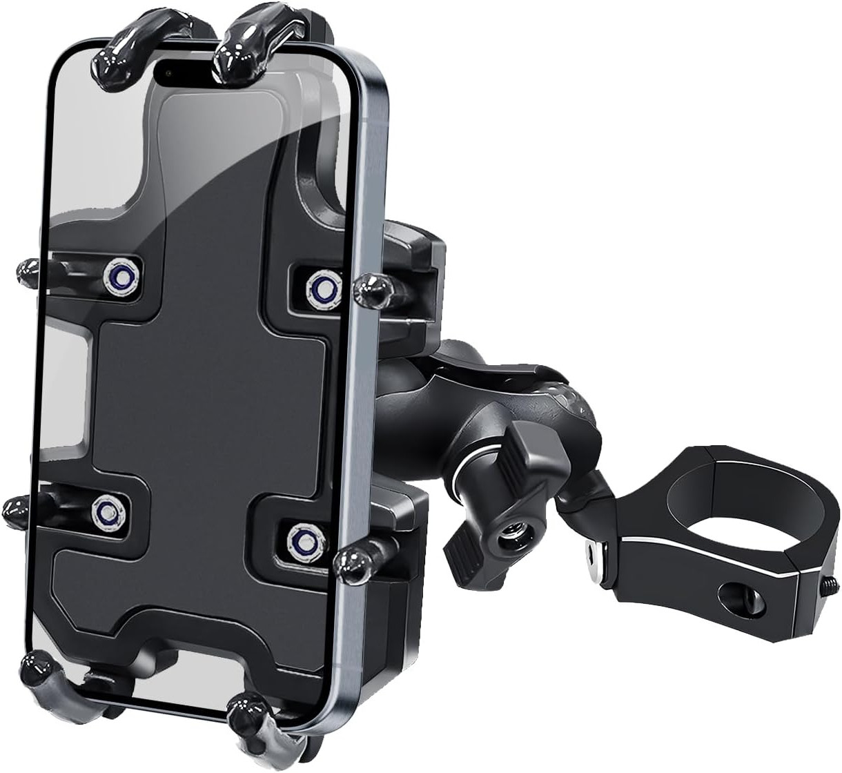 UTV Phone Mount Heavy Duty Phone Holder 1.75"-2" Round Tube Fits RZR 4.0" - 7.2"