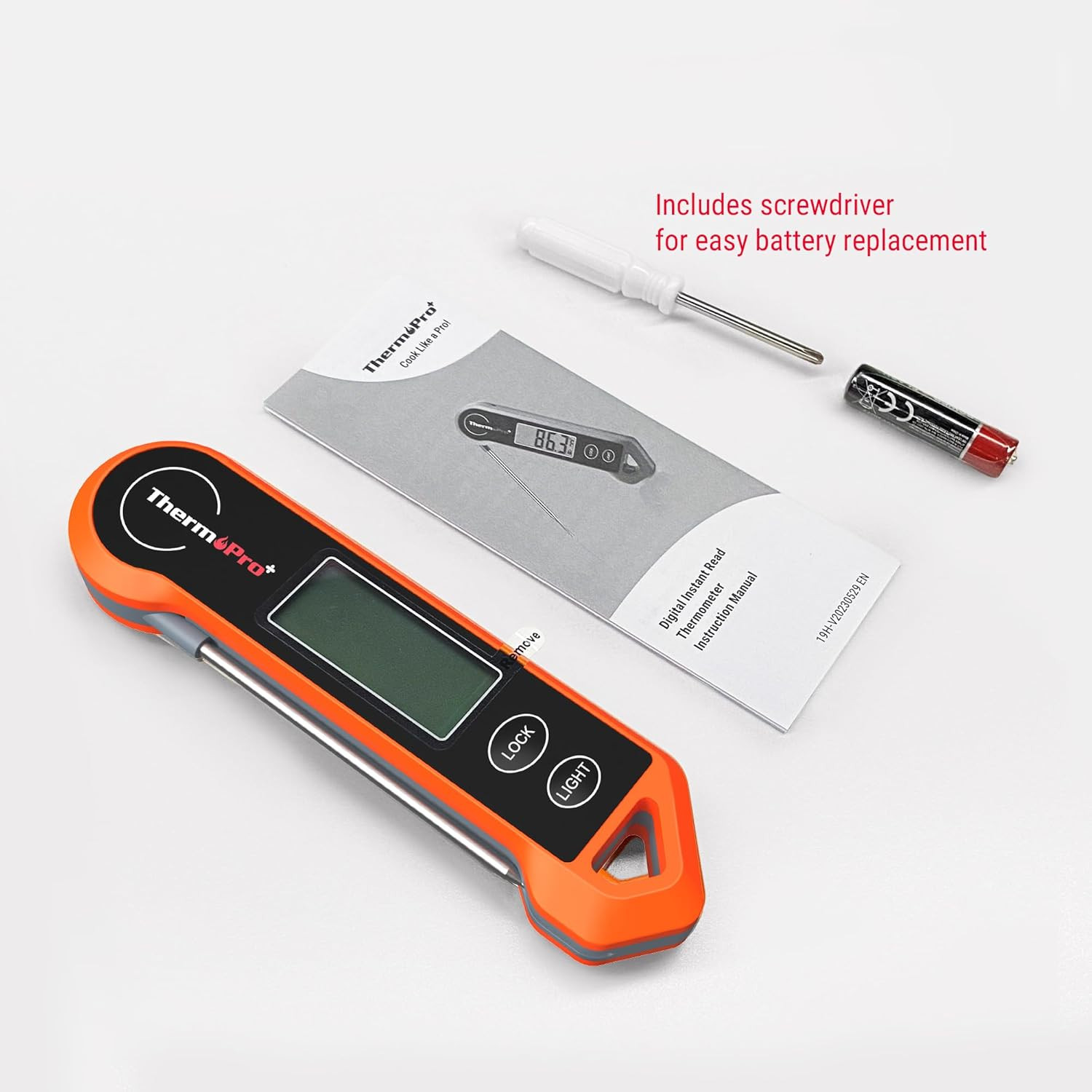 TP19H Digital Meat Thermometer for Cooking with Ambidextrous Backlit and Motion