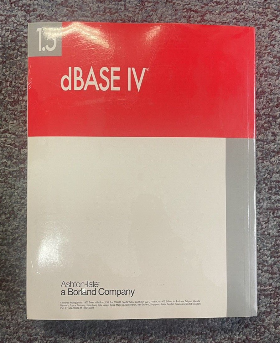 New Sealed Borland dBASE IV 1.5 Guide Manual Set Reference Guide, Manuals