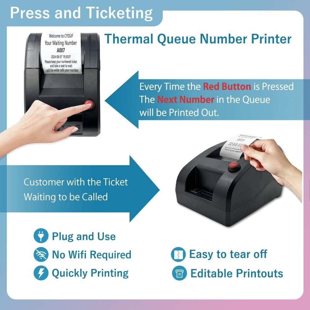 Wireless Pager Call System Queue Calling Management System for Take A Number
