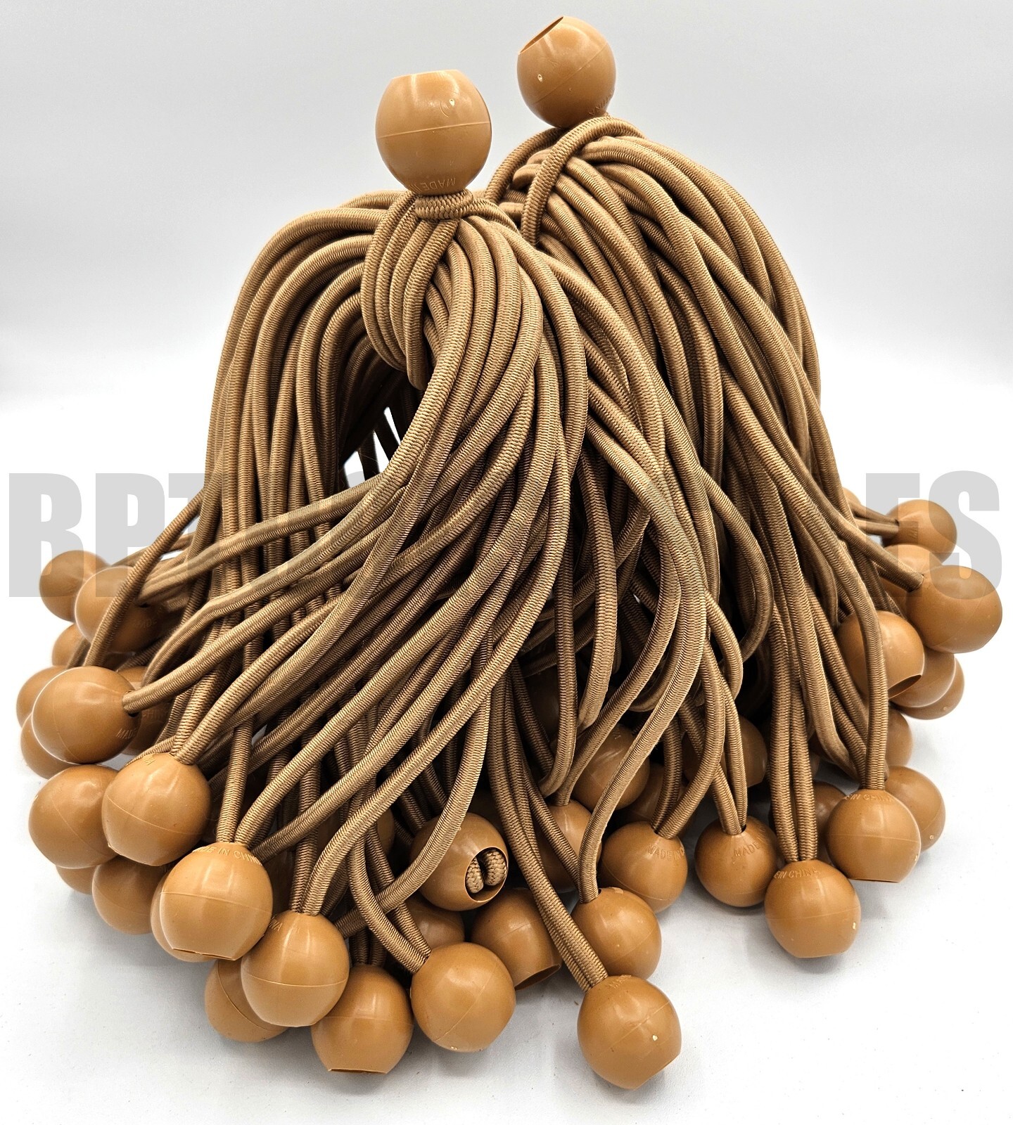 100pc 9" Beige Ball Bungee Bungie Cord Super Duty Canopy Tarp Tie Downs Straps