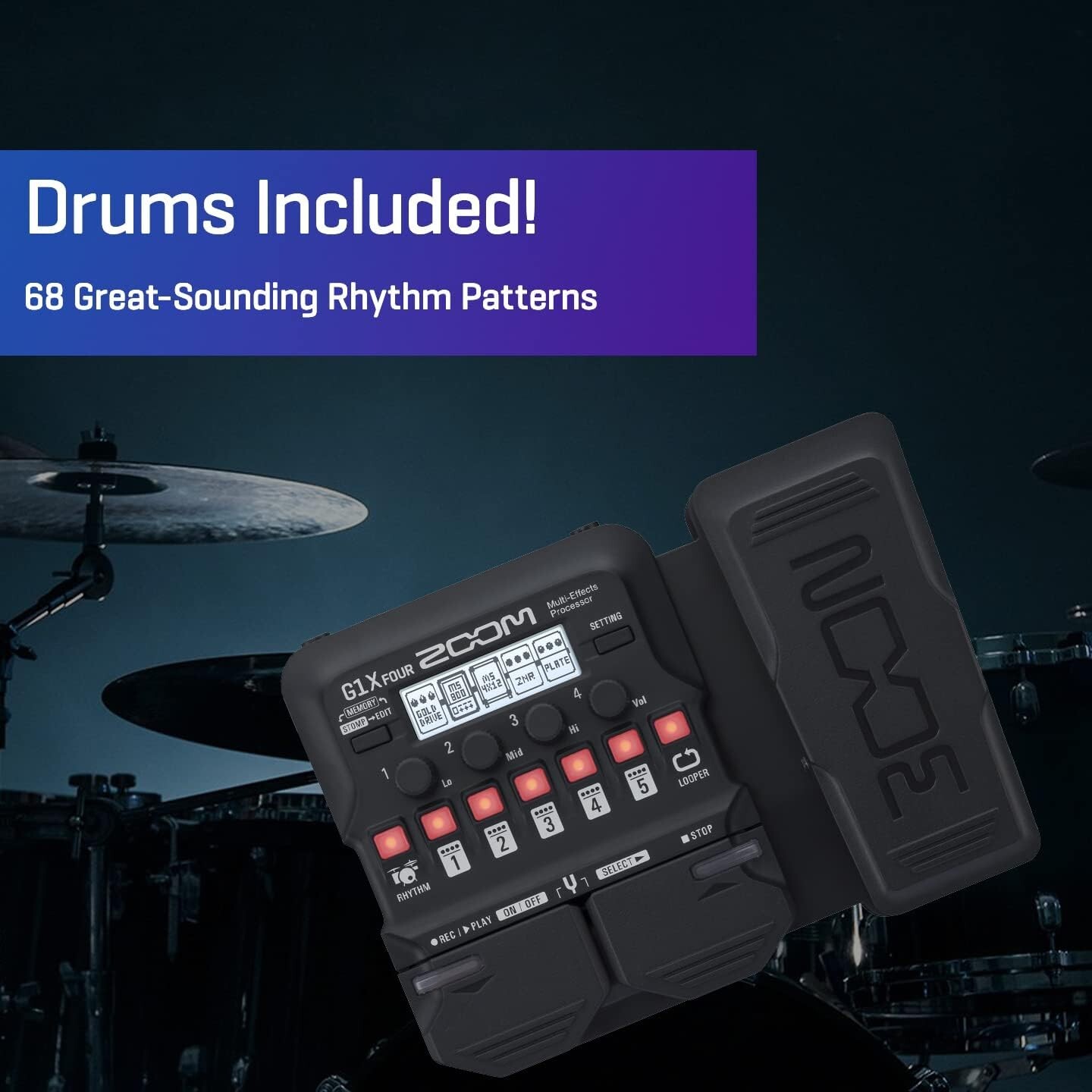 G1X FOUR Guitar Multi-Effects Processor with Expression Pedal, With 70+ Built...