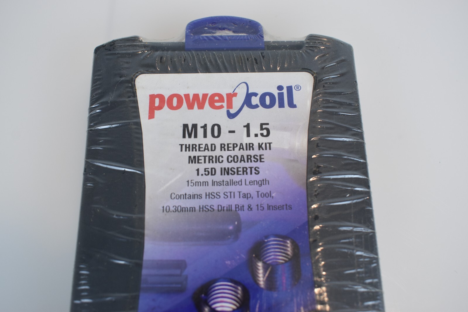 Power Coil Tools M10-1.5 Thread Repair Kit New. Tap, Tool & 15 Inserts