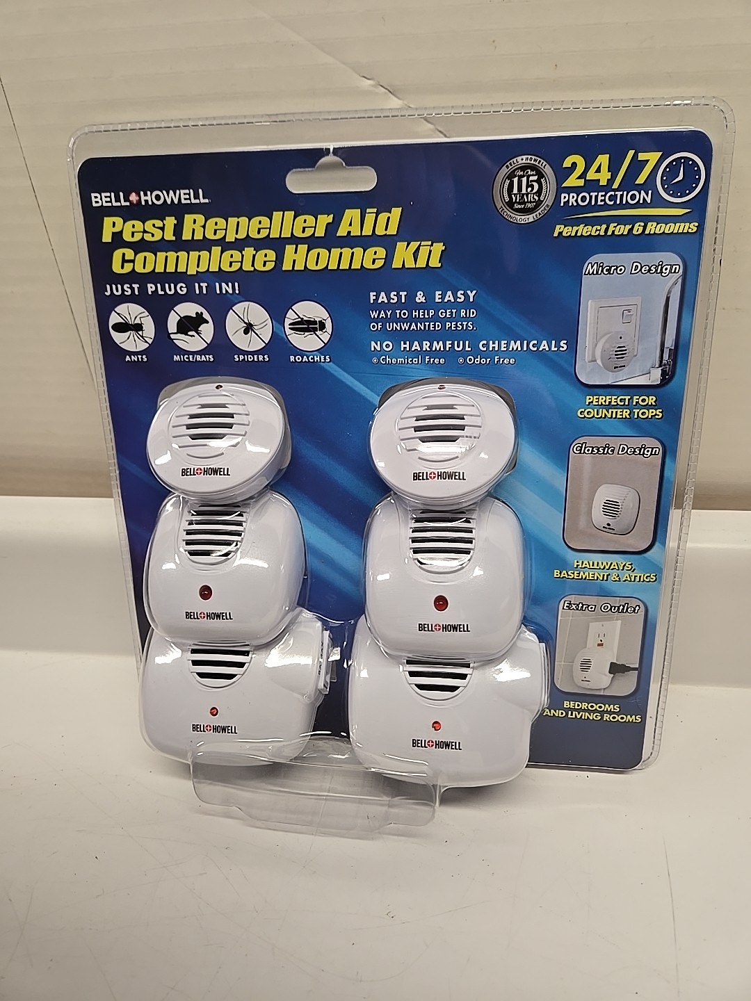 Bell & Howell 6pc Pest Repeller Aid Complete Home Kit #50111CL