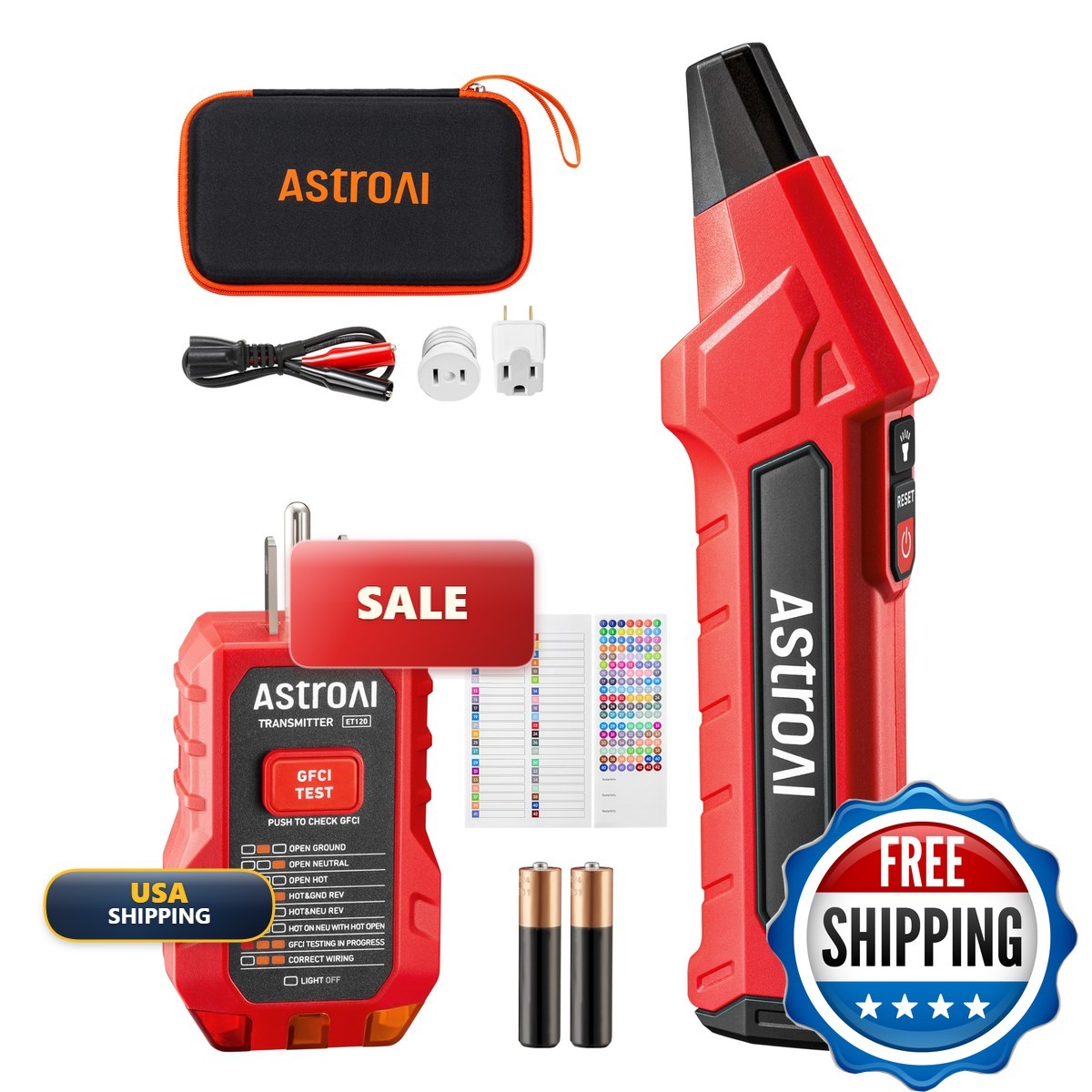 AstroAI Circuit Breaker Finder with GFCI Outlet Tester Electrical Tool