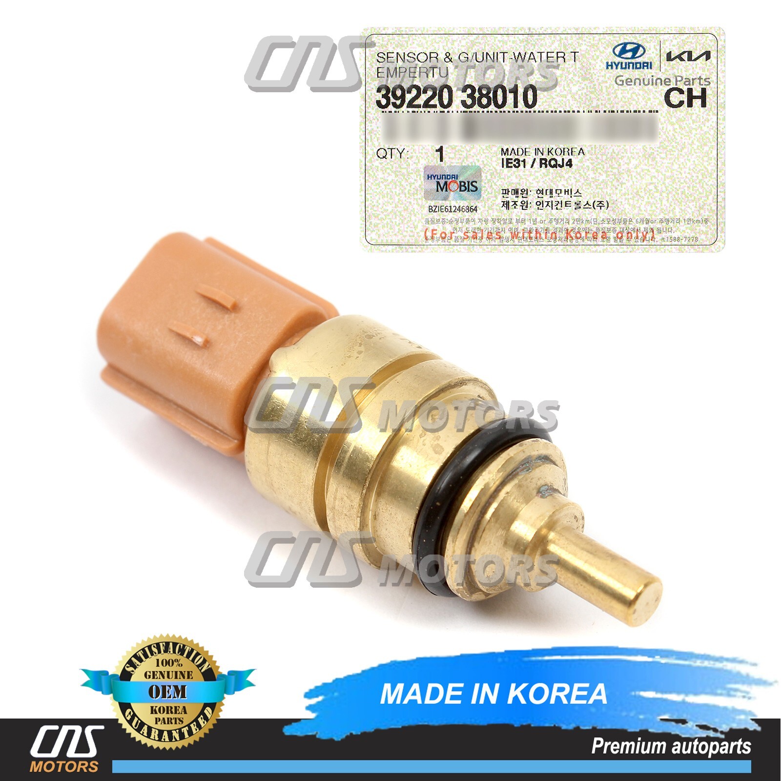Genuine Coolant Temperature Sensor For Hyundai Santa Fe Sonata Tucson Elantra