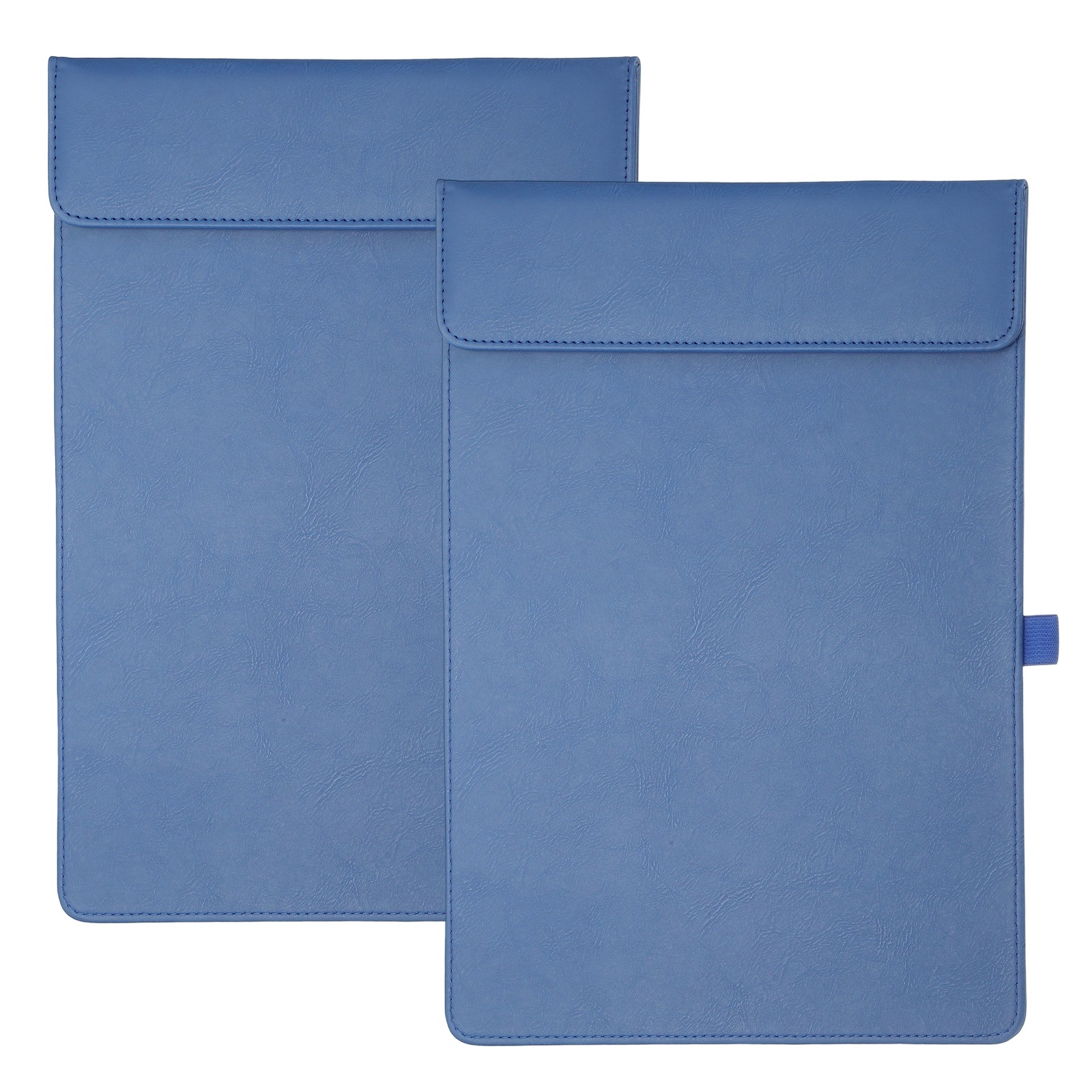 2 Pack Magnetic Leather Clipboard, 14"x9" Clipboard with Pen Holder (Navy)