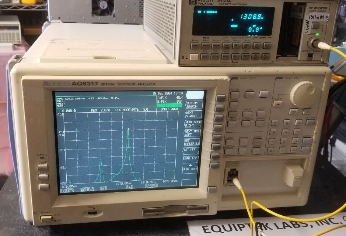 Ando AQ6317 Optical Spectrum Analyzer OSA WORKS GREAT! Wavelength: 600-1750nm