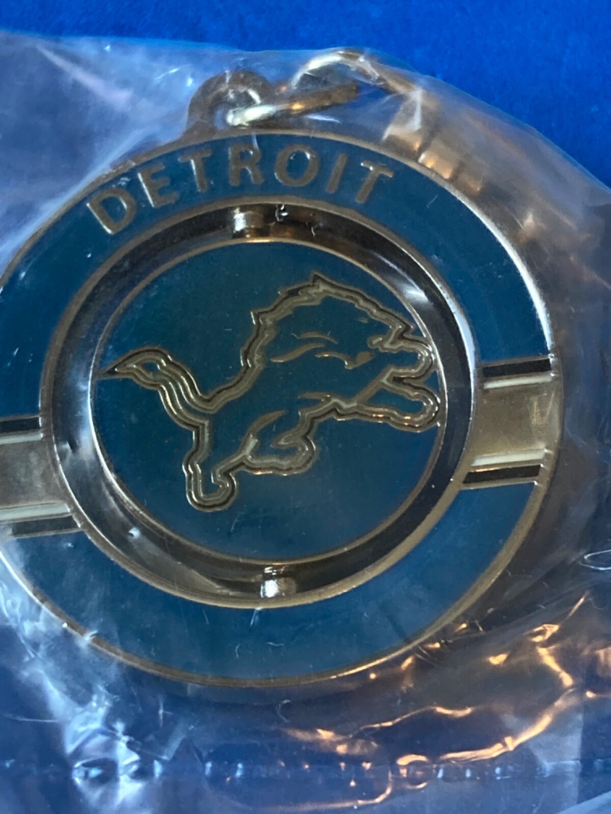NFL Football keychain Lions Detroit Logo Spinner Key Chain