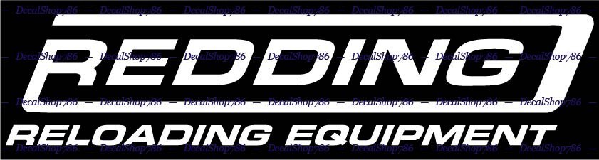 REDDING Reloading Equipment for Firearms - Vinyl Die-Cut Peel N' Stick Decals