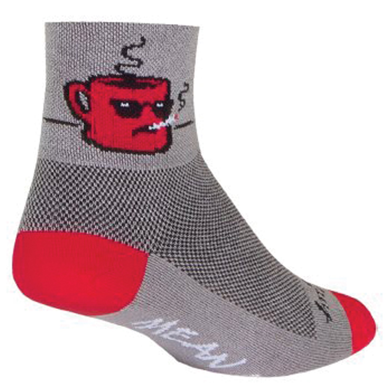SockGuy Mug Shot Unisex Crew Socks S/M Black