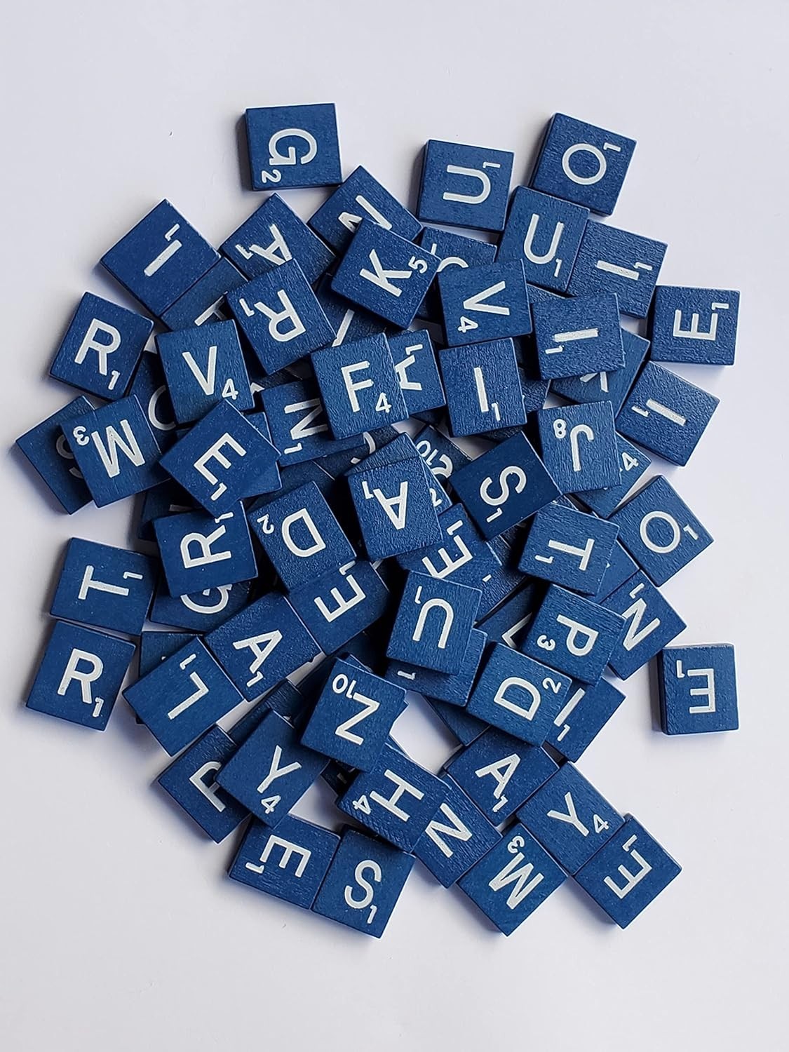Wood Scrabble Tiles Set 100 Tiles-Game Replacement,Scrapbooking,Crafts