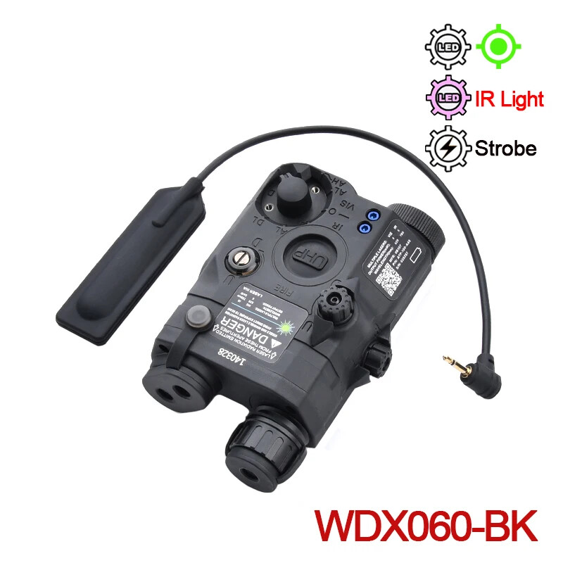 Airsoft UHP PEQ 15 Green Blue Laser Indicator Strobe Flashlight IR Fill Light