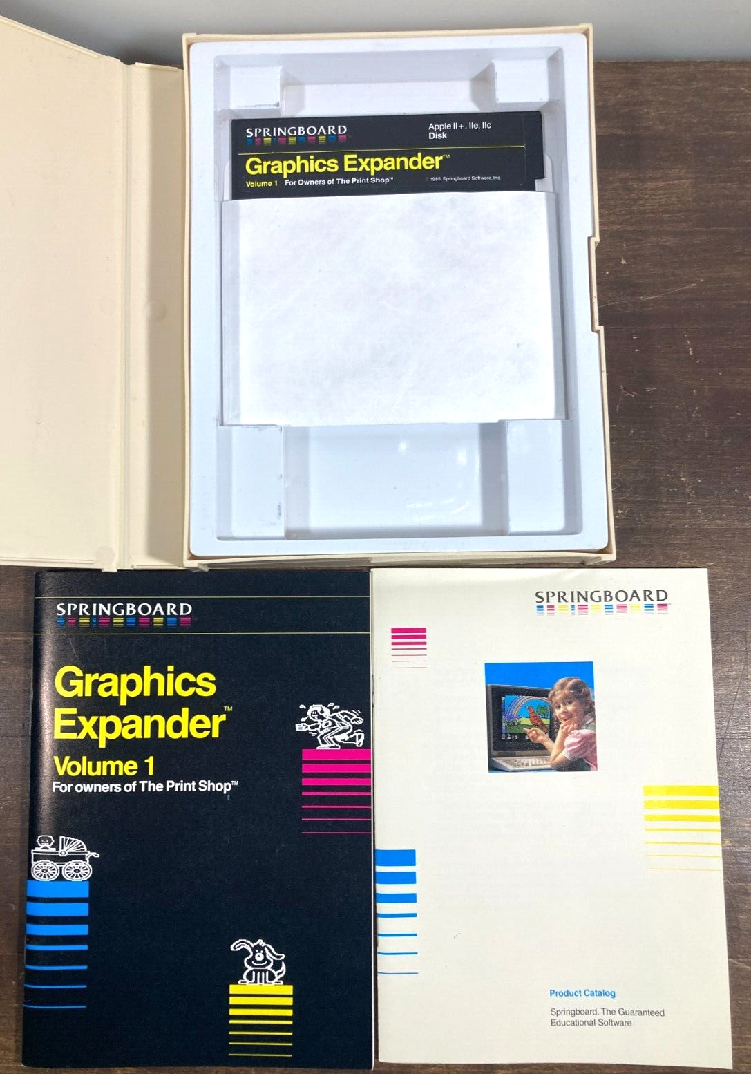 Vintage Springboard Graphics Expander 1985 Volume 1 Software Apple II IIe IIc